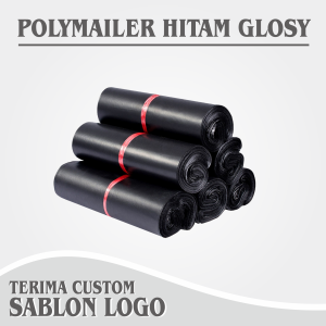 polymailer hitam glosy